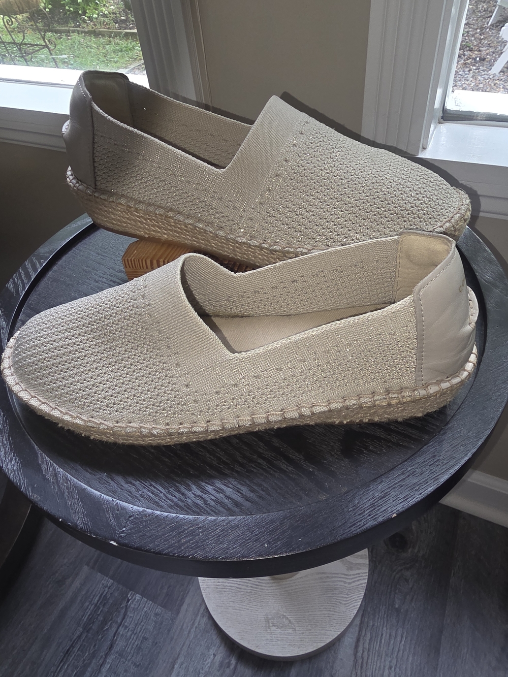 Cole Haan Beige Knit Espadrille Flats